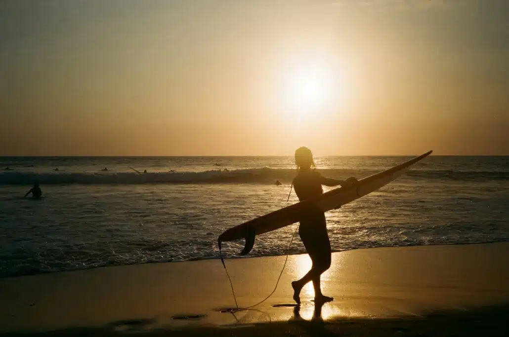 Surfer in the Sunset