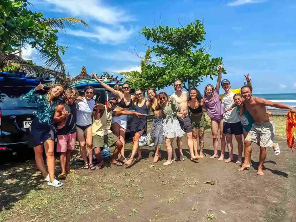 first day surf camp with mondo surf village